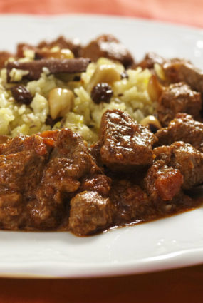 Indiešu jēra gaļas ēdiens Rogan josh