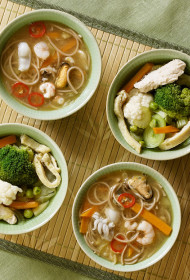 Asā zupa ar jūras veltēm