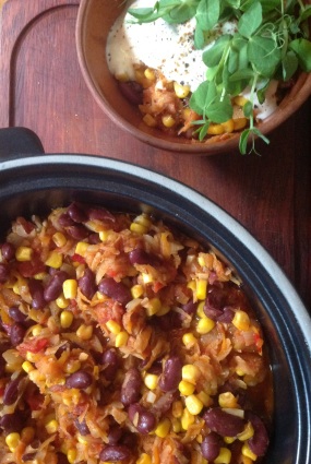 Alus un pupiņu sautējums