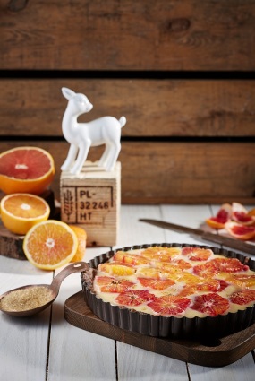 Sarkano apelsīnu un šokolādes tarte