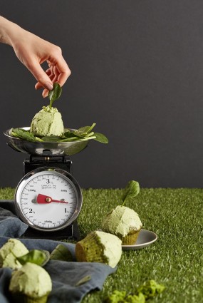 Spinātu mafini ar vistas spinātu pastēti