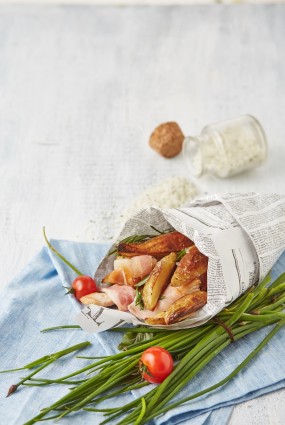 Gaļa gaļā un rozmarīna kartupeļi