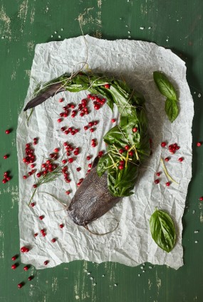 Sams ar brūklenēm un medu