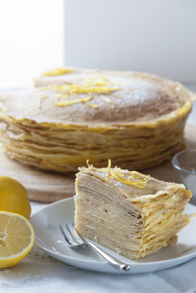 Pankūku torte ar lemon curd krēmu