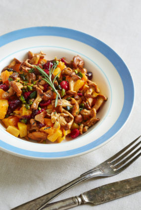 Ķirbju un gaileņu sautējums