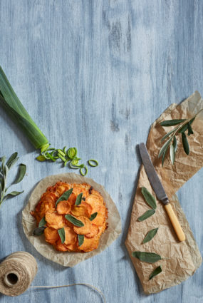 Saldo kartupeļu galete ar kazas sieru