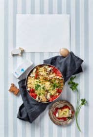 AR BIEZPIENU PILDĪTI BAKLAŽĀNI