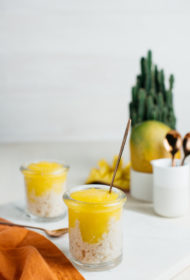 Rīsu pudiņš ar mango