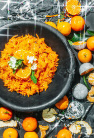 Burkānu salāti ar mandarīniem un sēkliņām