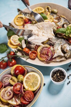 Krāsnī cepta varavīksnes forele