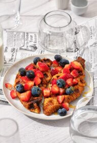 Kruasāna vafeles ar ogām