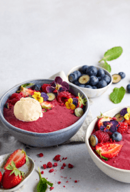 Meža ogu zupa ar saldējumu