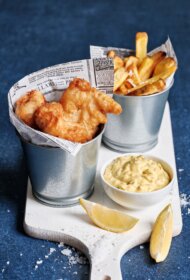 Fish and chips – asara fileja alus mīklā