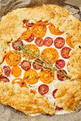 Tomātu galete ar kazas sieru